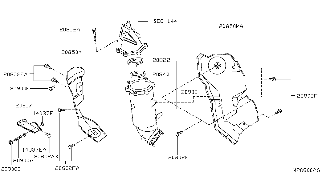 NISSAN 14094JD00A - Nut, exhaust manifold parts5.com