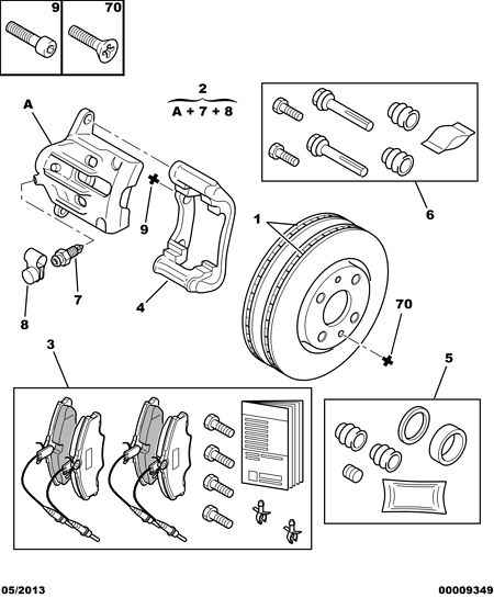 PEUGEOT 4252-68 - Тормозные колодки, дисковые, комплект parts5.com