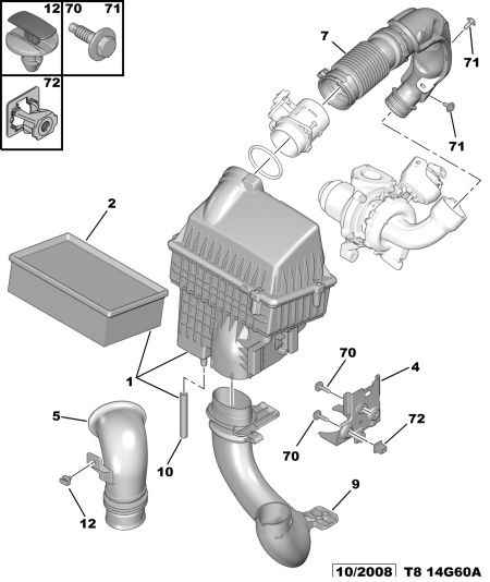 CITROËN/PEUGEOT 1444.QQ - Воздушный фильтр parts5.com