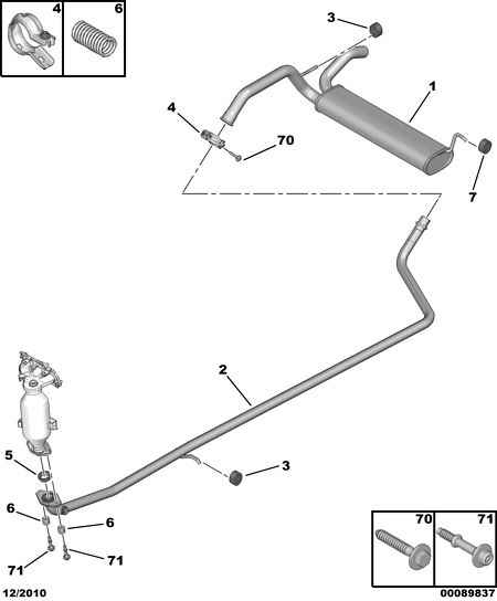 CITROËN 1712 C0 - Пружина, глушитель parts5.com