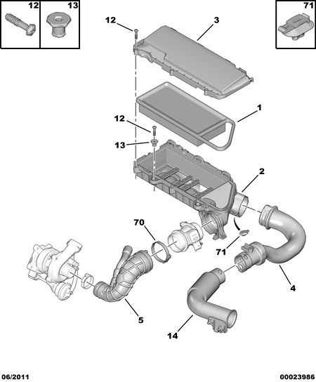 CITROËN/PEUGEOT 1444 X2 - Воздушный фильтр parts5.com