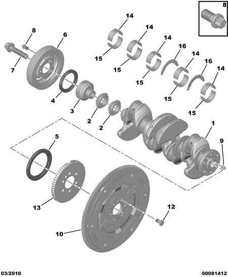 CITROËN/PEUGEOT V7 638 551 80 - Шкив коленчатого вала parts5.com