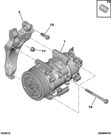 PEUGEOT 96 786 560 80 - Compressor, air conditioning parts5.com