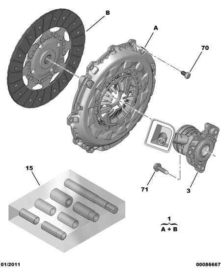 DS 96 779 333 80 - Центральный выключатель, система сцепления parts5.com