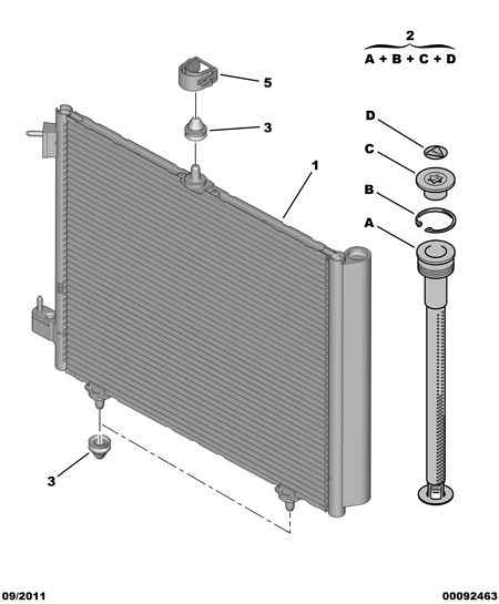 DS 6455 JF - Конденсатор кондиционера parts5.com