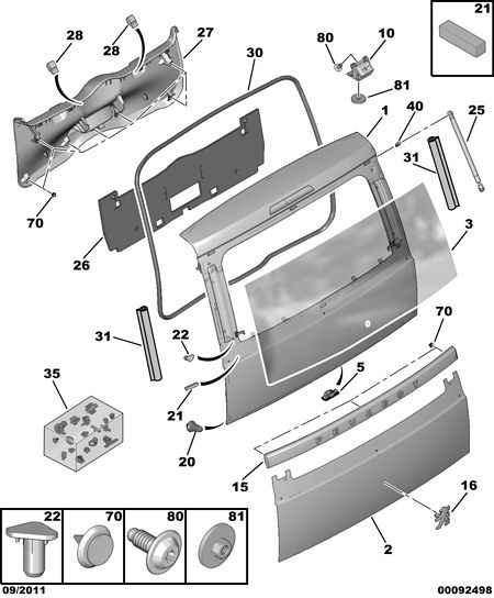 CITROËN 8731 J3 - Газовая пружина, упор parts5.com