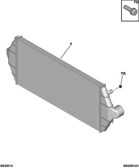 CITROËN 0384.E7 - Интеркулер, теплообменник турбины parts5.com