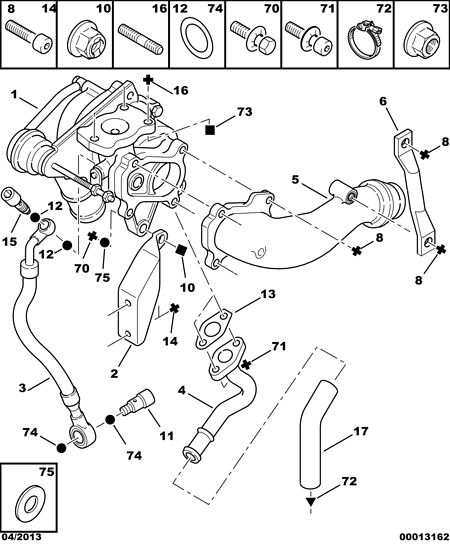 CITROËN/PEUGEOT 0375C8* - Турбина, компрессор parts5.com