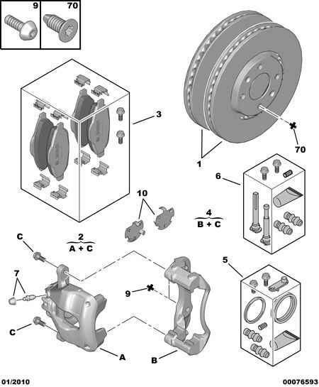 CITROËN/PEUGEOT 4253 93 - Тормозные колодки, дисковые, комплект parts5.com