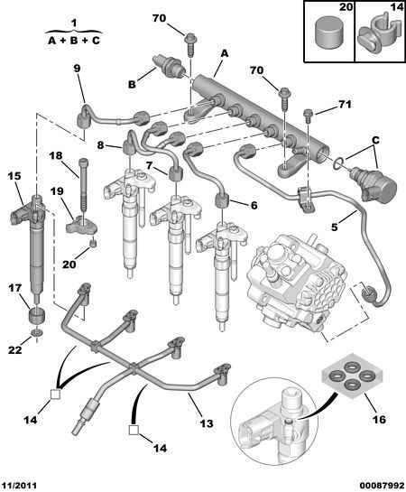 CITROËN 1981 43 - Уплотнительное кольцо, шахта форсунки parts5.com