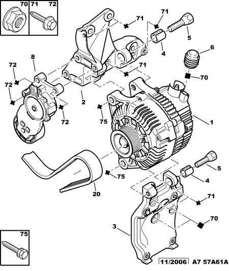 CITROËN (DF-PSA) 5751.H6 - Направляющий ролик, поликлиновый ремень parts5.com