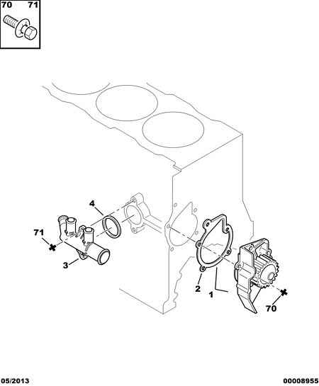 PEUGEOT 1201.A8 - Water Pump parts5.com