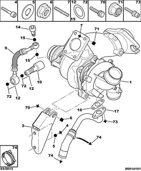 PEUGEOT 0375 H0 - Турбина, компрессор parts5.com