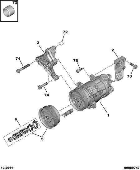 CITROËN 6453.VJ - Compressor, air conditioning parts5.com