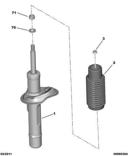 CITROËN (DF-PSA) 5202 GJ - Амортизатор parts5.com