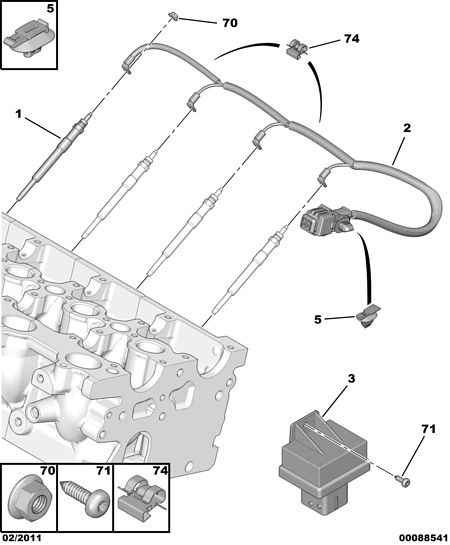 PEUGEOT 5960 F4 - Свеча накаливания parts5.com