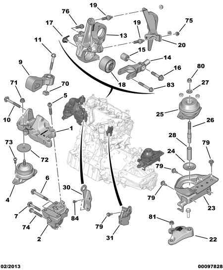 CITROËN/PEUGEOT 1806 74 - Подушка, опора, подвеска двигателя parts5.com