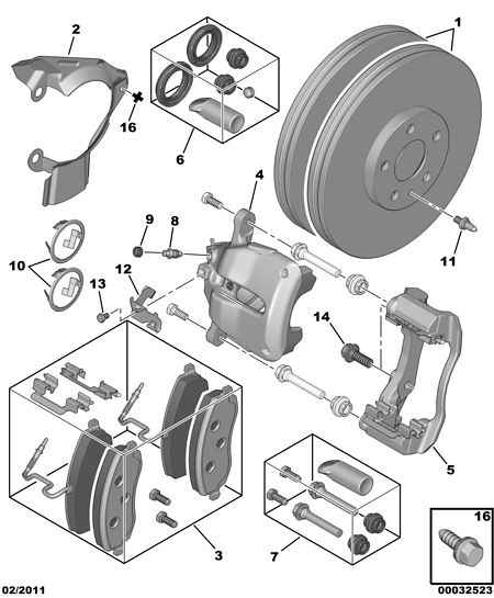 CITROËN/PEUGEOT 4254 57 - Тормозные колодки, дисковые, комплект parts5.com