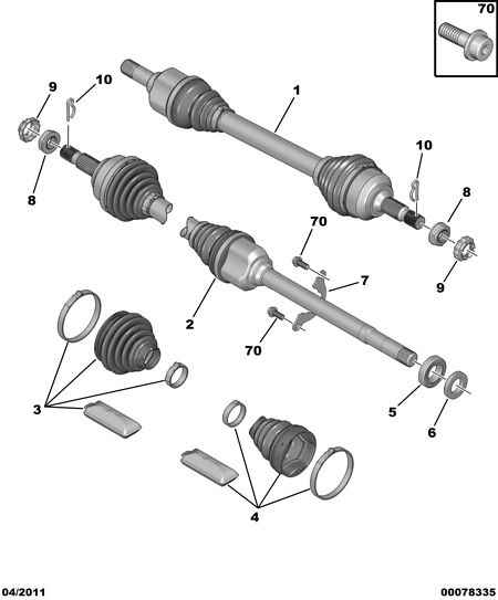 CITROËN 3273 RY - Приводной вал parts5.com