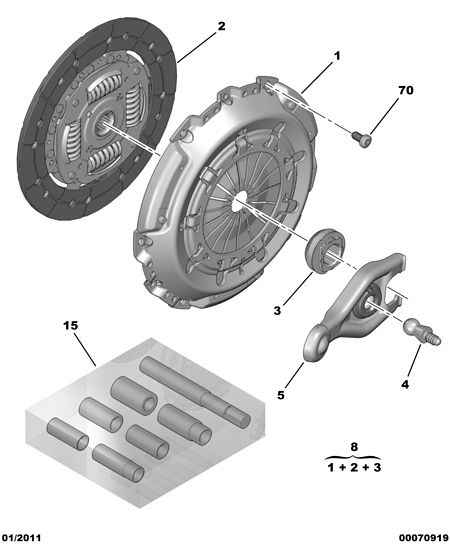 CITROËN 2052.T6 - Комплект сцепления parts5.com