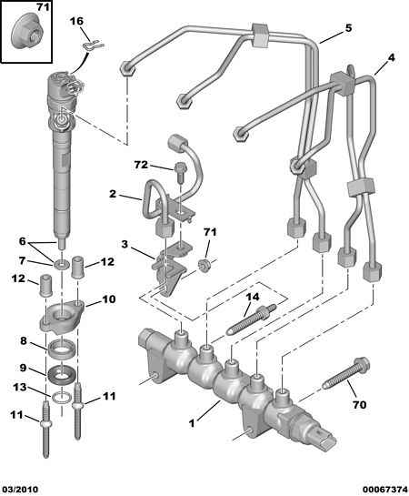 PEUGEOT 1981.85 - Шайба тепловой защиты, система впрыска parts5.com