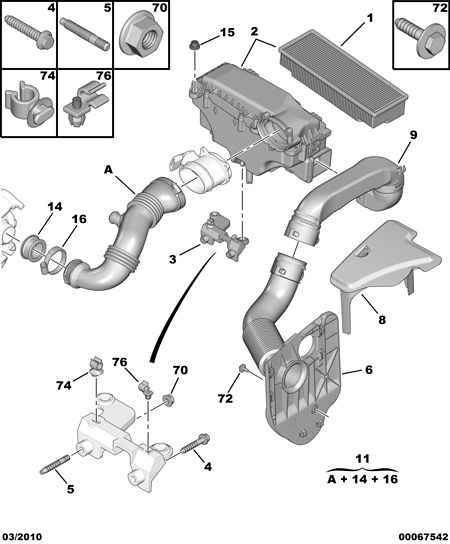 PEUGEOT 1444 CP - Воздушный фильтр parts5.com