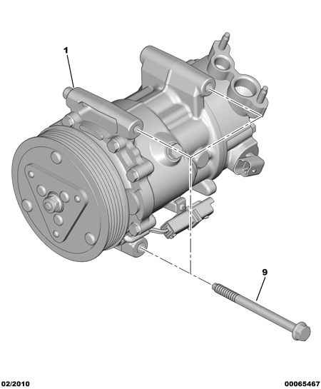 CITROËN 6453.WK - Compressor, air conditioning parts5.com