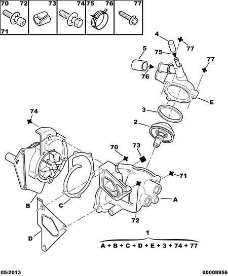 CITROËN 1201.C5 - Водяной насос parts5.com