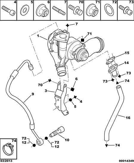 CITROËN/PEUGEOT 0375 F7 - Турбина, компрессор parts5.com