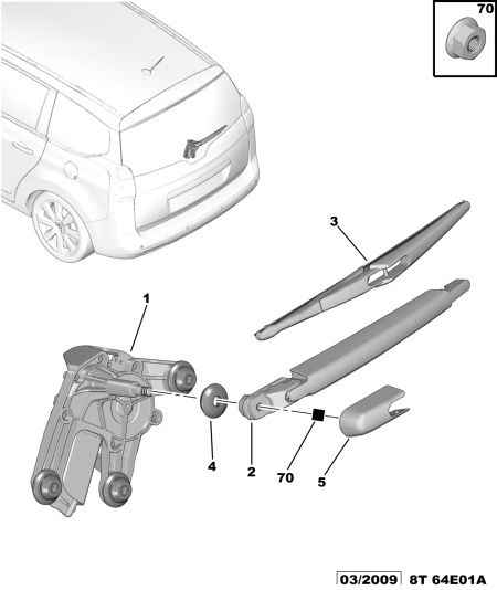 PEUGEOT 6423 C3 - Limpiaparabrisas parts5.com