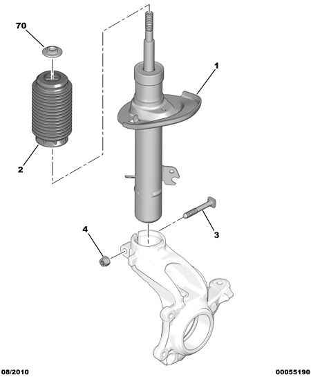 CITROËN 5254 39 - Пылезащитный комплект, амортизатор parts5.com