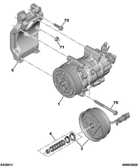 CITROËN 6453.QJ - Компрессор кондиционера parts5.com