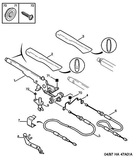 CITROËN 4745 97 - Тросик, cтояночный тормоз parts5.com