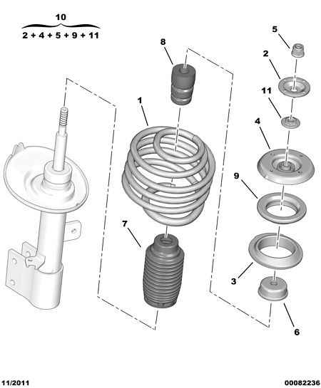 CITROËN 5035 58 - Опора стойки амортизатора, подушка parts5.com