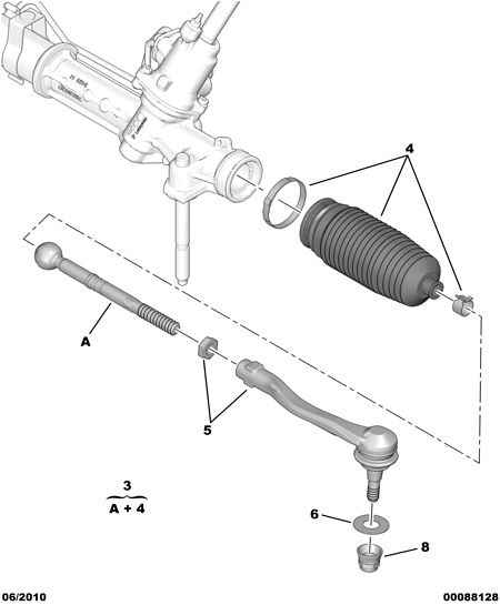 PEUGEOT 3817 A1 - Наконечник рулевой тяги, шарнир parts5.com