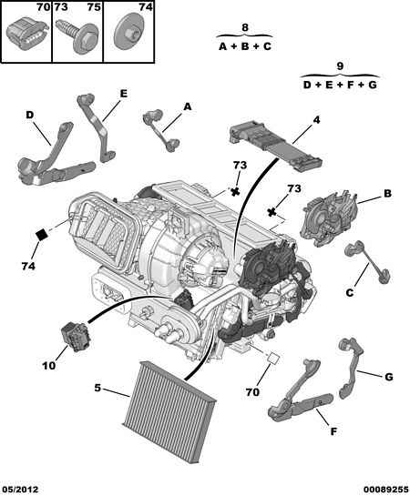 Peugeot Motorcycles 6479 K9 - Фильтр воздуха в салоне parts5.com