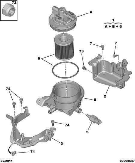 PEUGEOT 1906 C0 - Топливный фильтр parts5.com