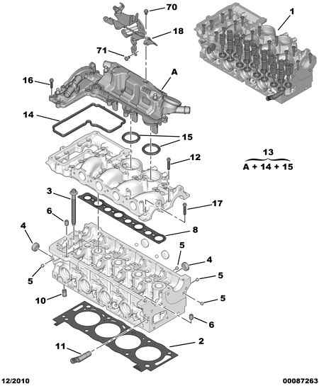 CITROËN 0204.A6 - Комплект болтов головки цилиндра parts5.com