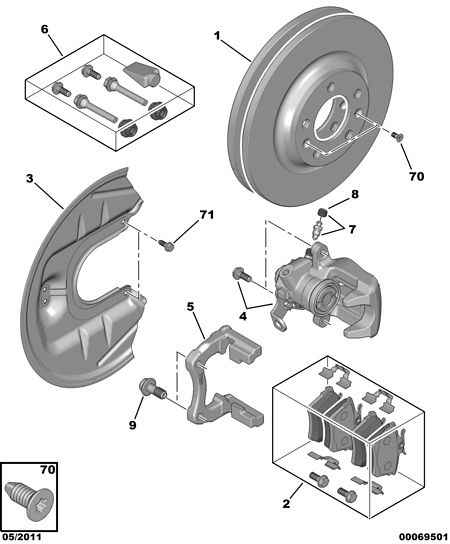 CITROËN/PEUGEOT 4252 79 - Тормозные колодки, дисковые, комплект parts5.com