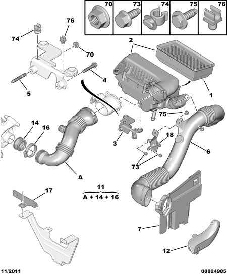 PEUGEOT 1444 EQ - Воздушный фильтр parts5.com