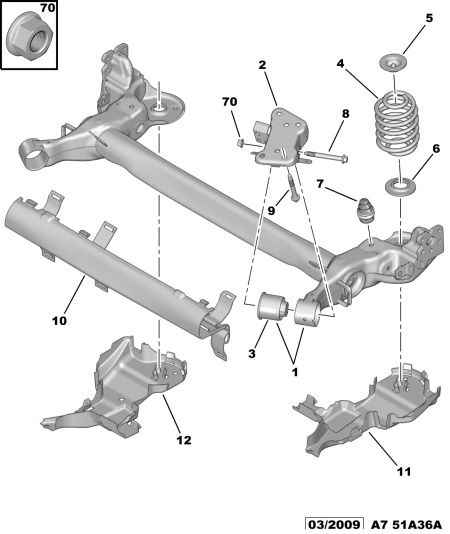 PEUGEOT 5131 F9 - Сайлентблок, рычаг подвески колеса parts5.com