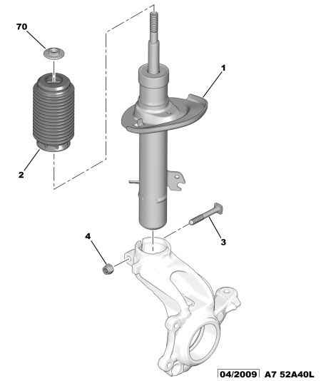 PEUGEOT 5202 YZ - Амортизатор parts5.com