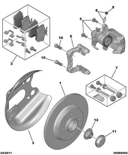 CITROËN 4404 F9 - Кронштейн, корпус скобы тормоза parts5.com