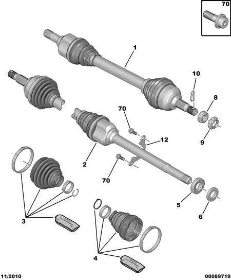 PEUGEOT 3272 GE - Шарнирный комплект, ШРУС, приводной вал parts5.com