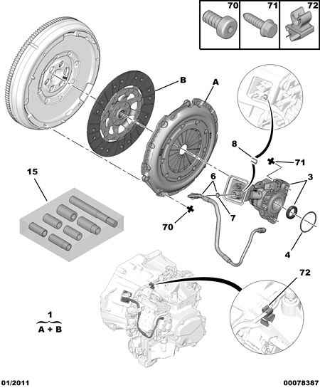 CITROËN 2052.L1 - Комплект сцепления parts5.com