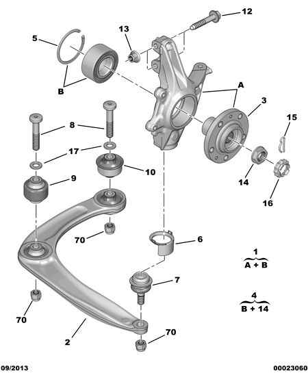 DS 3640 68 - Шаровая опора, несущий / направляющий шарнир parts5.com