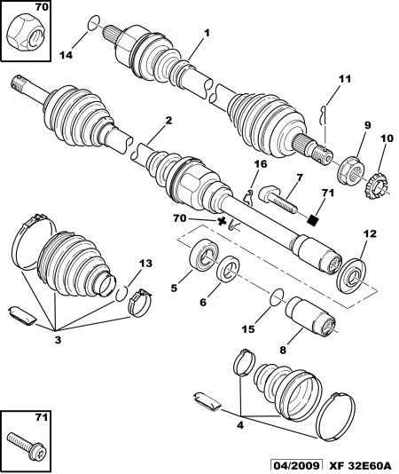 PEUGEOT (DF-PSA) 3272 LT - Шарнирный комплект, ШРУС, приводной вал parts5.com