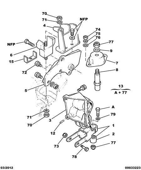 CITROËN 1807 57 - Подушка, опора, подвеска двигателя parts5.com