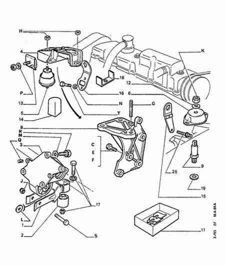 PEUGEOT 1854 16 - Подушка, опора, подвеска двигателя parts5.com