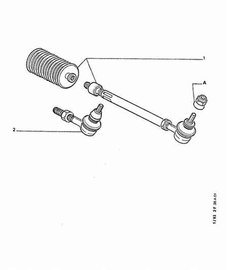 CITROËN 3812 95 - Осевой шарнир, рулевая тяга parts5.com